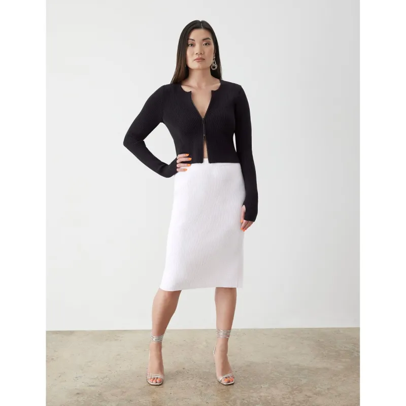 Gstq Zip Cropped Cardigan sold by Zulily