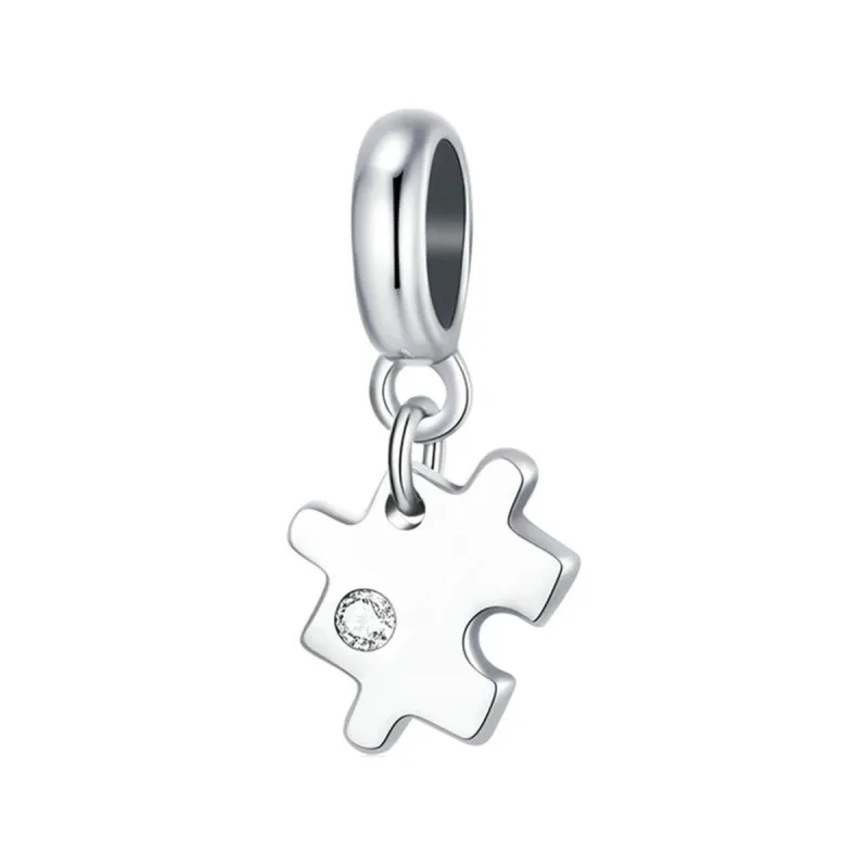 Cubic Zirconia & Sterling Silver Puzzle Charm sold by Zulily