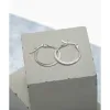 Sterling Silver Flat Edge Hoop Earrings sold by Zulily