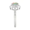 1.85Ct Ethiopian Opal and White Topaz Halo Ring in Sterling Silver sold by Zulily