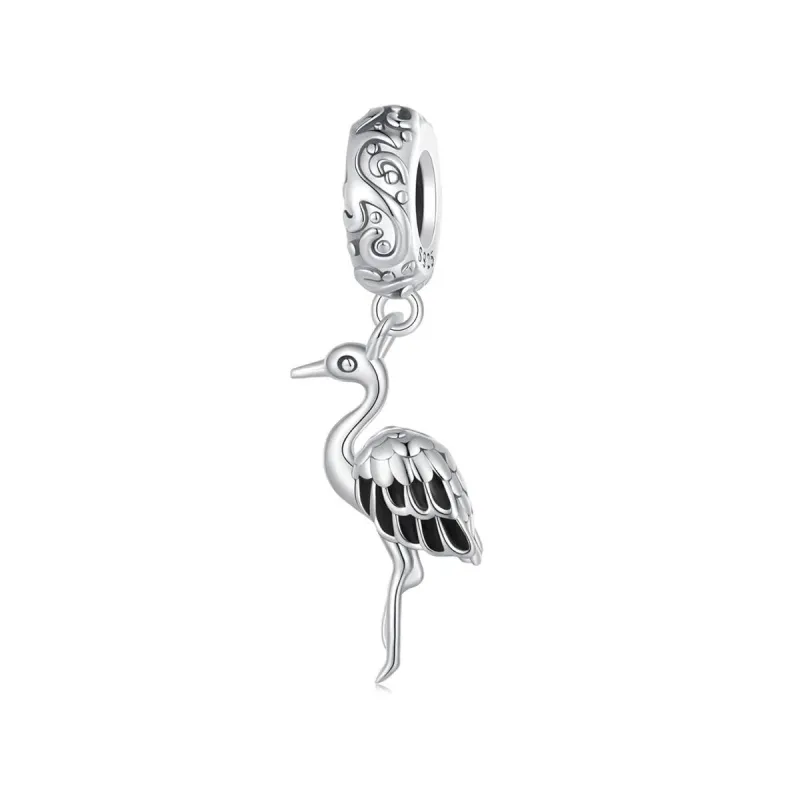 Sterling Silver Flamingo Dangling Bracelet Charm sold by Zulily
