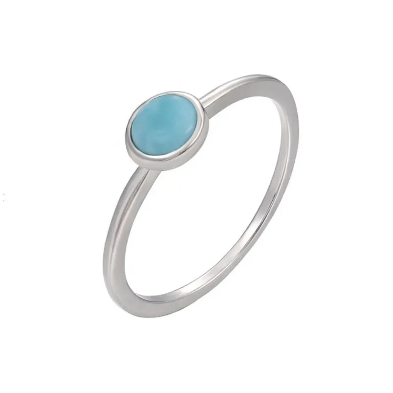 Sky Blue Larimar & Sterling Silver Ring sold by Zulily