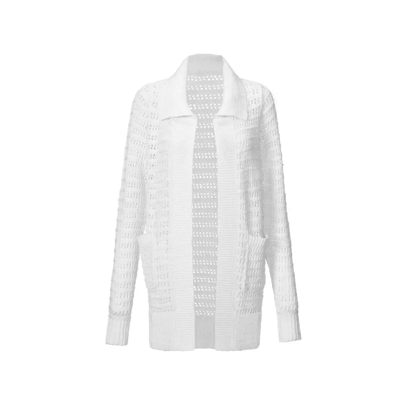cabi White Open Stitch Cardigan sold by Zulily