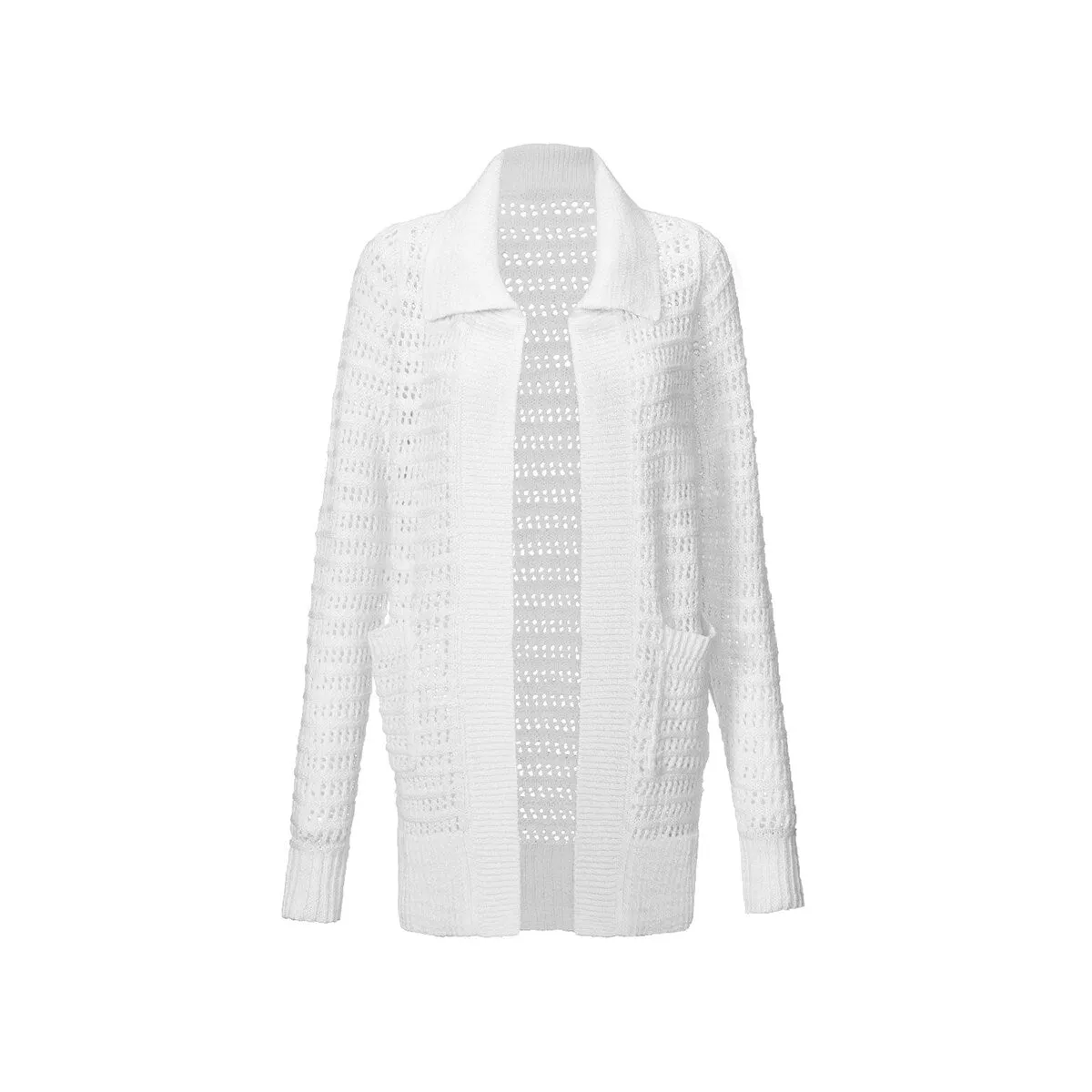 cabi White Open Stitch Cardigan sold by Zulily