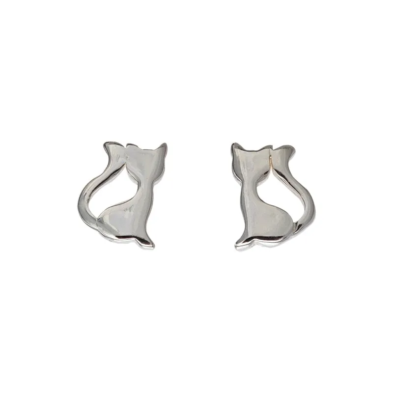 Sterling Silver Kitten Stud Earrings sold by Zulily