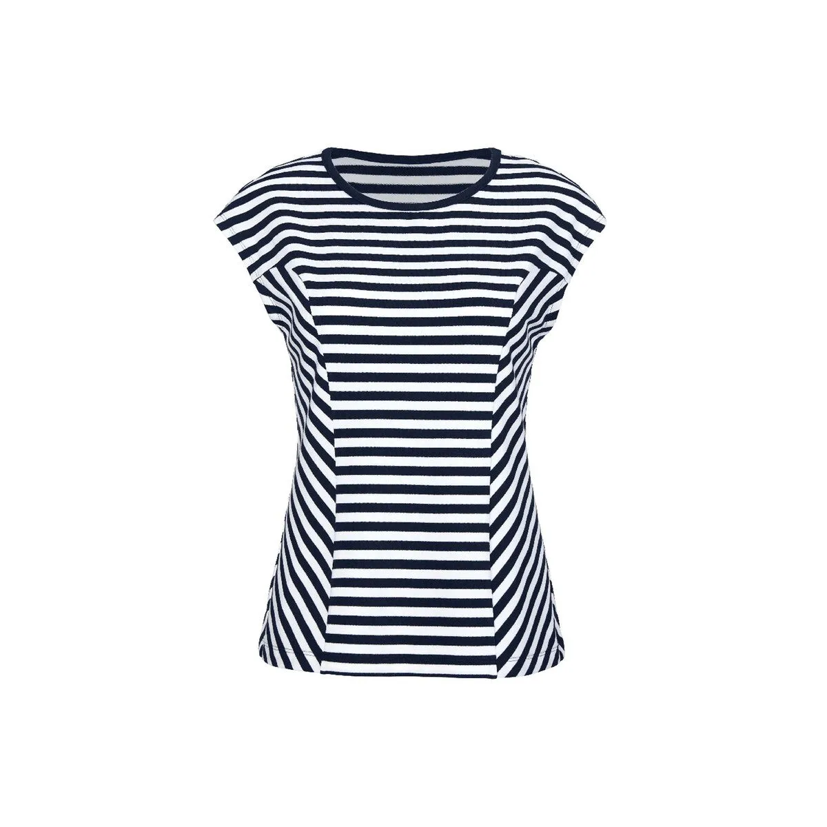 cabi Classic Navy and White Stripe Illusion Tee sold by Zulily