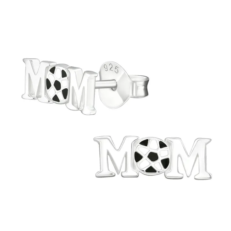Soccer Mom Sterling Silver Stud Earrings sold by Zulily