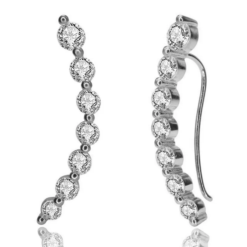 Sterling Silver Earring Climber with Crystals from Swarovski sold by Zulily
