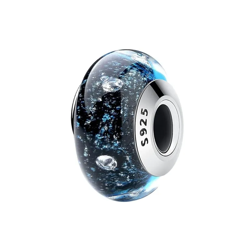 Sterling Silver Deep Blue Bracelet Charm sold by Zulily
