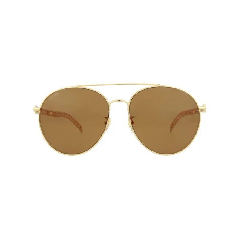 Aviator-Style Metal Sunglasses - One Size made by Gucci