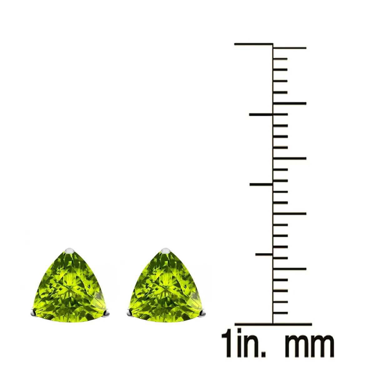 Stud Earrings in Sterling Silver 1.50Ct Natural Peridot sold by Zulily product image thumbnail 3