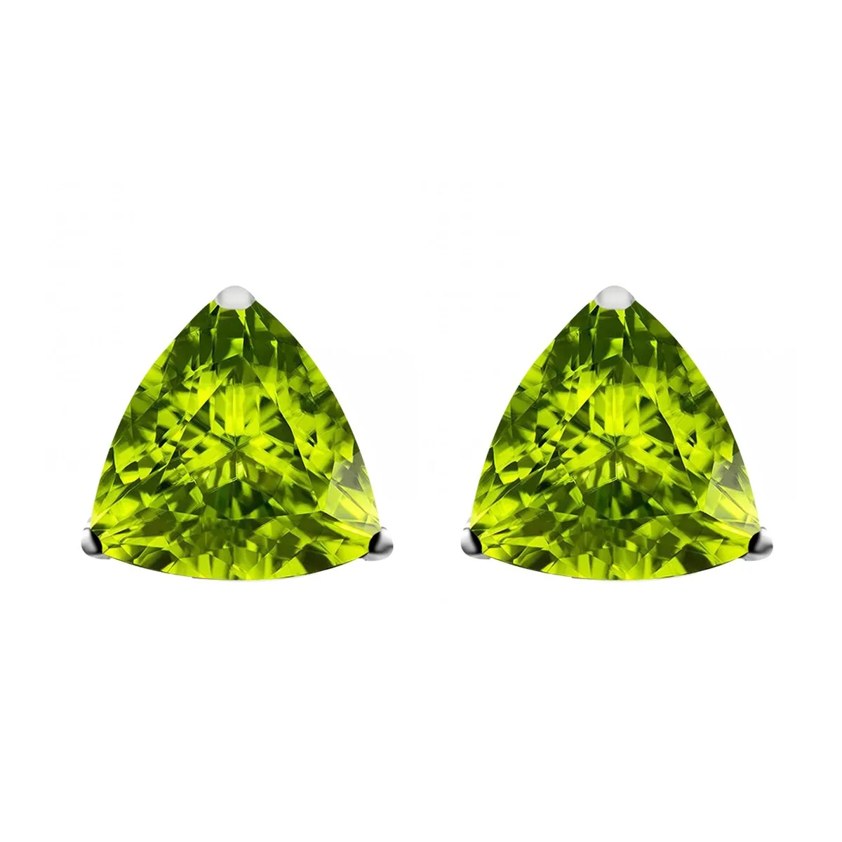 Stud Earrings in Sterling Silver 1.50Ct Natural Peridot sold by Zulily