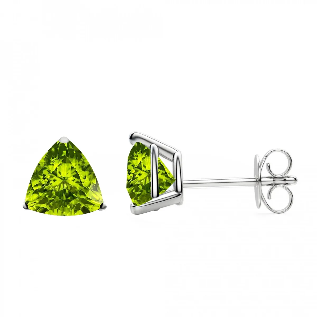 Stud Earrings in Sterling Silver 1.50Ct Natural Peridot sold by Zulily product image thumbnail 2