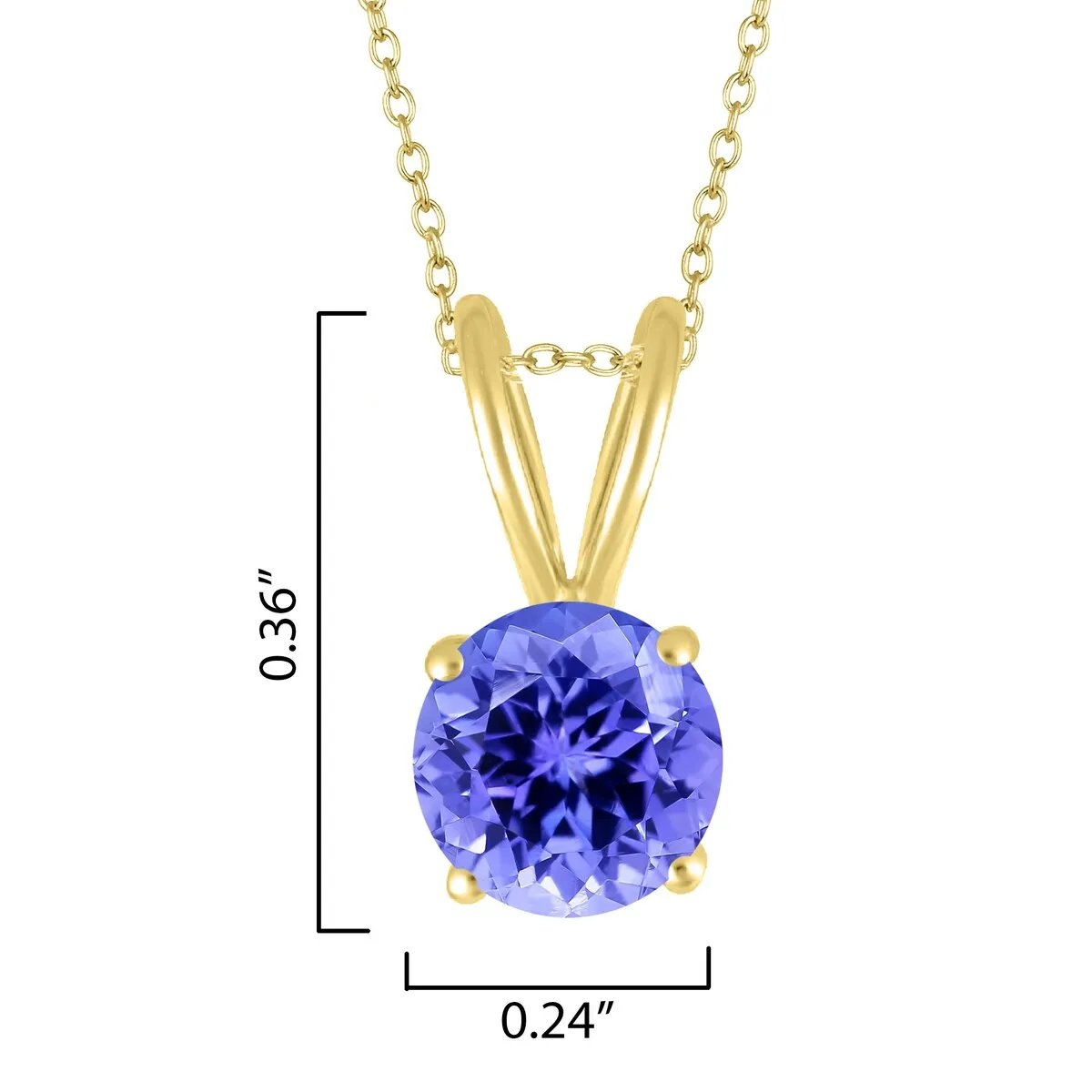 Gold Over Sterling Silver 0.90Ct Natural Tanzanite Solitaire Pendant sold by Zulily product image thumbnail 2