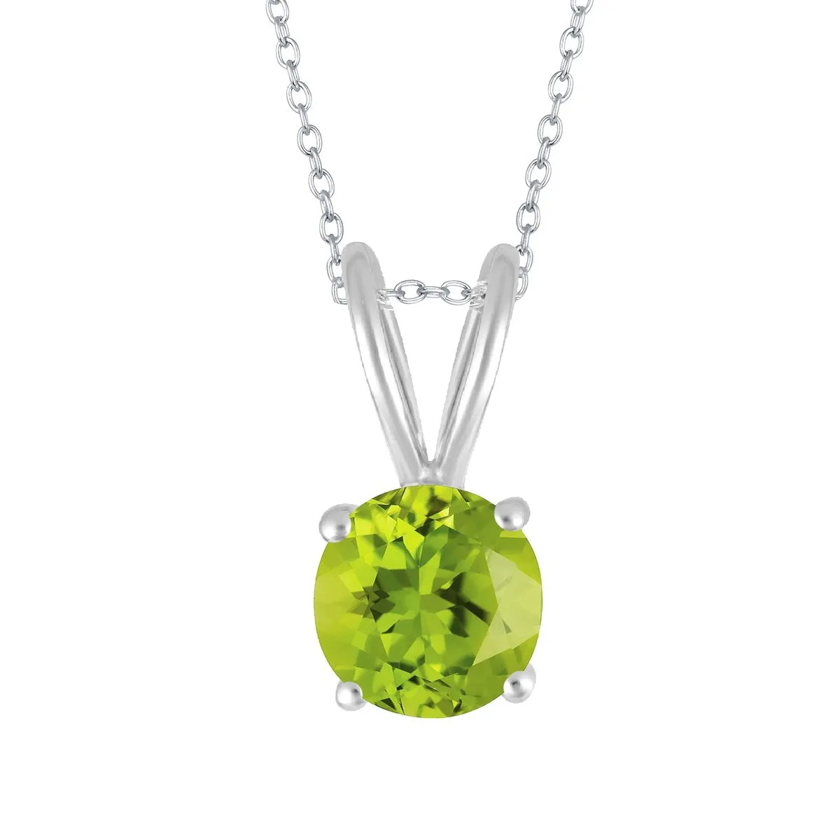 Gold Over Sterling Silver with Natural Peridot Solitaire Pendant sold by Zulily