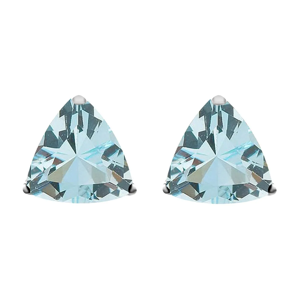 Sterling Silver 1.30CTTW Natural Aquamarine Stud Earrings sold by Zulily