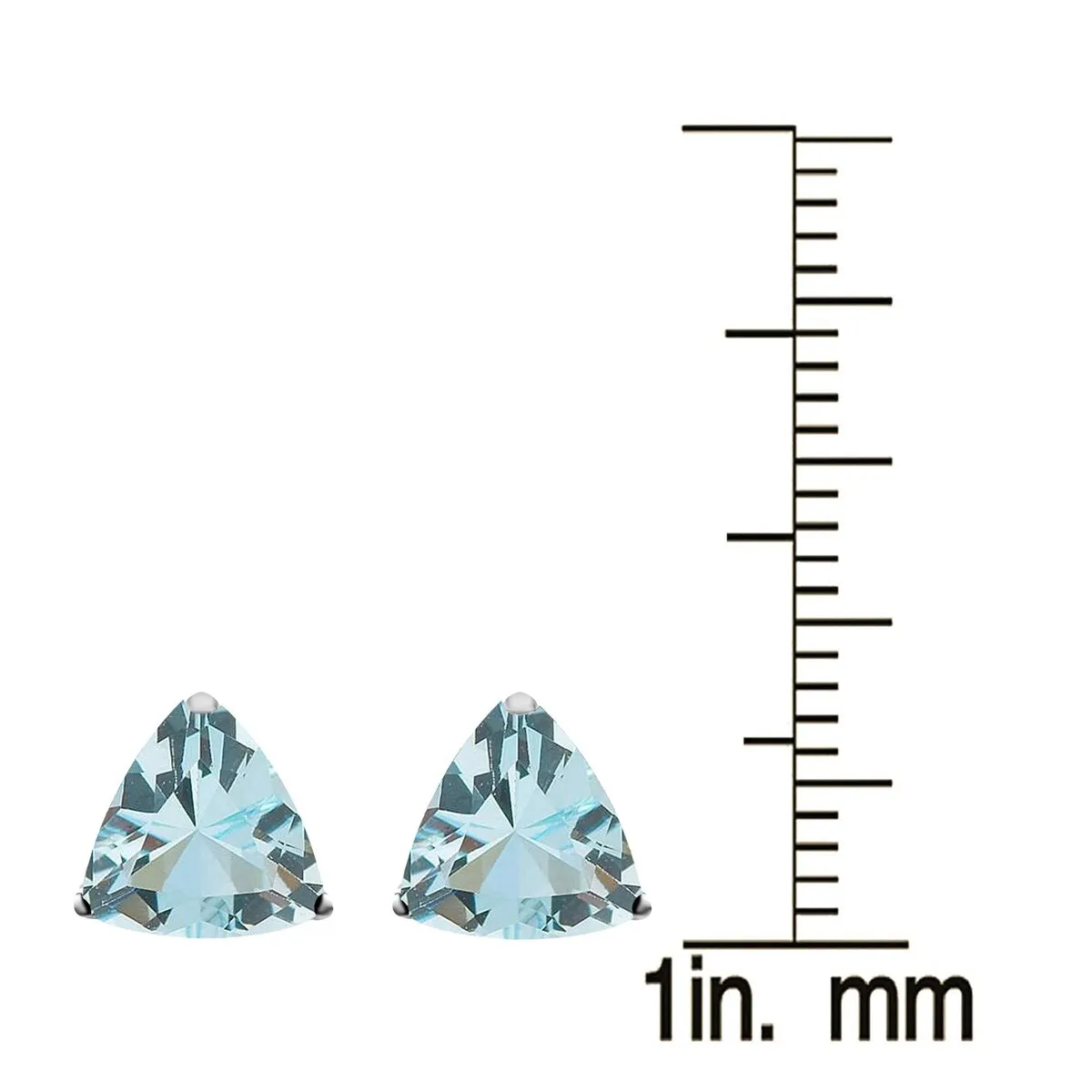 Sterling Silver 1.30CTTW Natural Aquamarine Stud Earrings sold by Zulily product image thumbnail 3