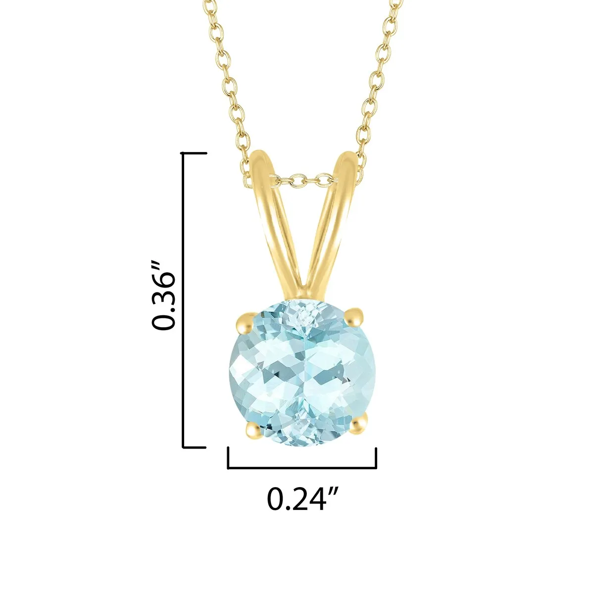 Elegant Solitaire Pendant Gold Over Sterling Silver Natural Aquamarine sold by Zulily product image thumbnail 2