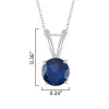 Sterling Silver with Blue Sapphire Solitaire Pendant sold by Zulily