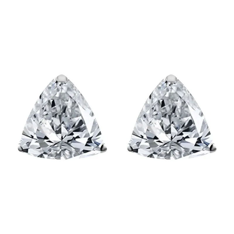 Sterling Silver Trillion Natural White Topaz Stud Earrings sold by Zulily