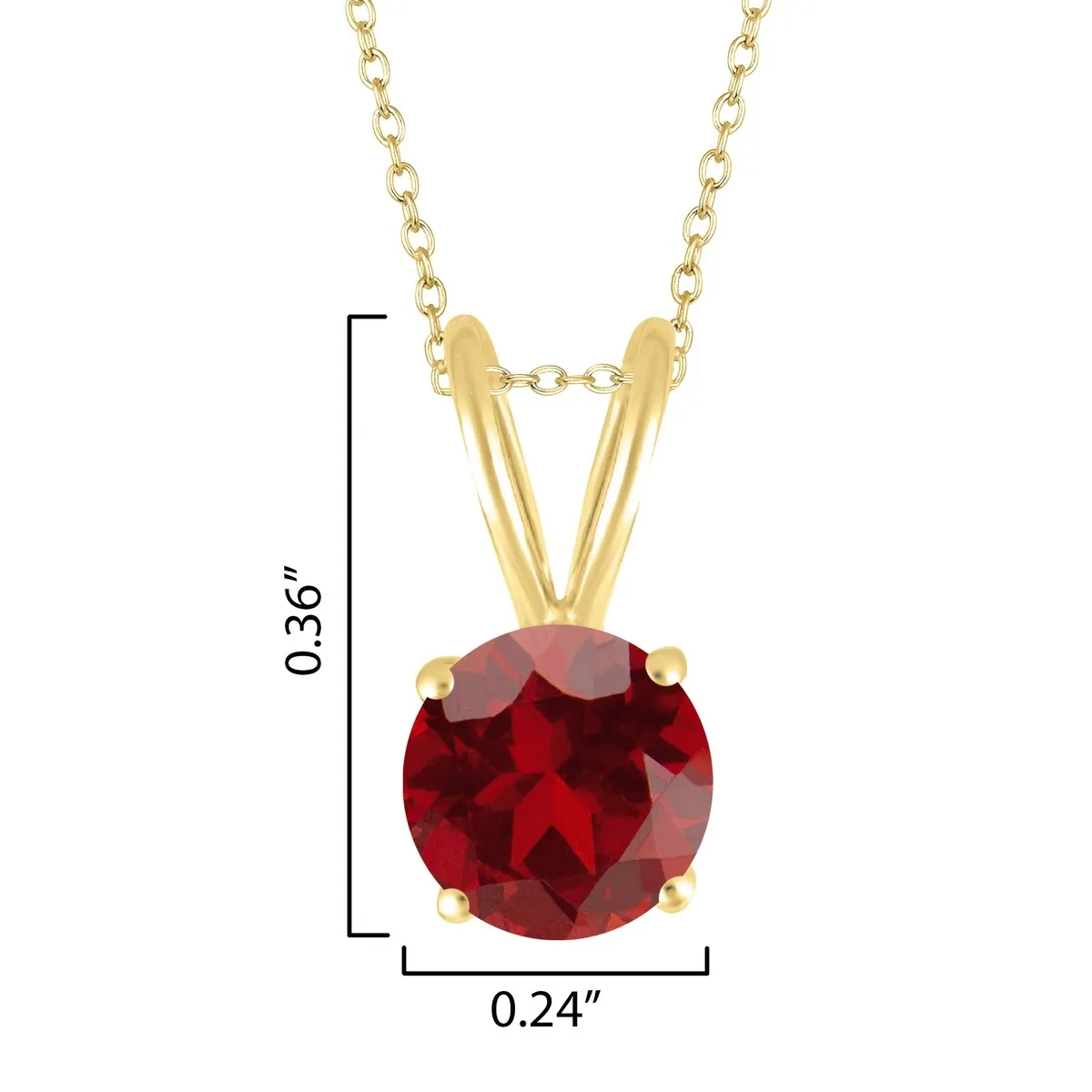 1.00Ct Natural Garnet Gold Over Sterling Silver Solitaire Pendant sold by Zulily product image thumbnail 2
