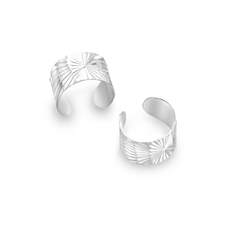 Sterling Silver Lined Sun Ear Cuffs sold by Zulily