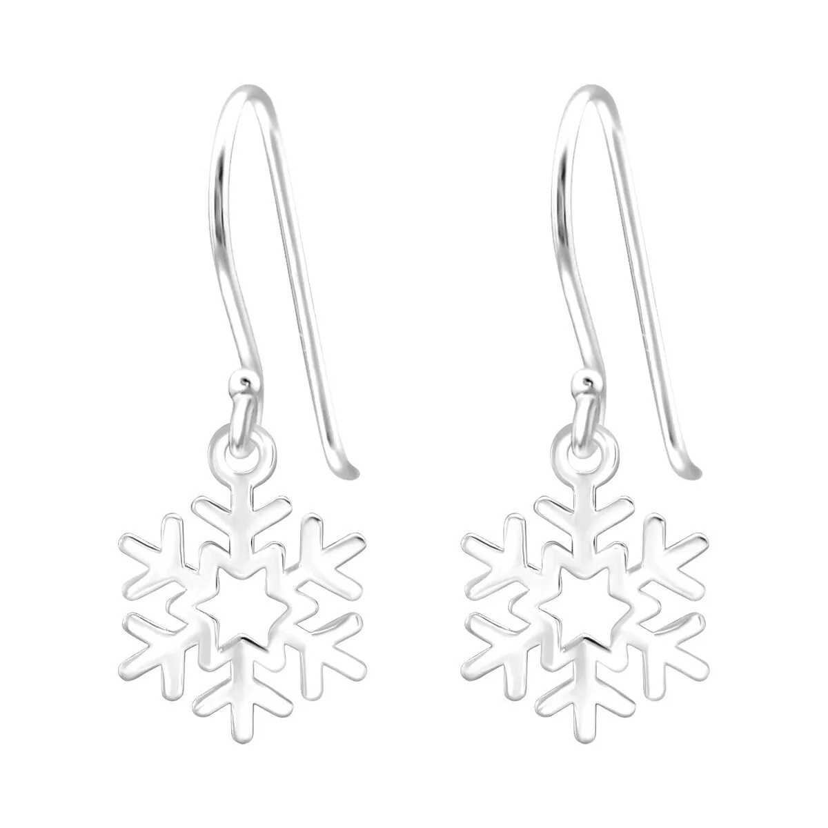 Sterling Silver Openwork Star Snowflake Drop Earrings sold by Zulily