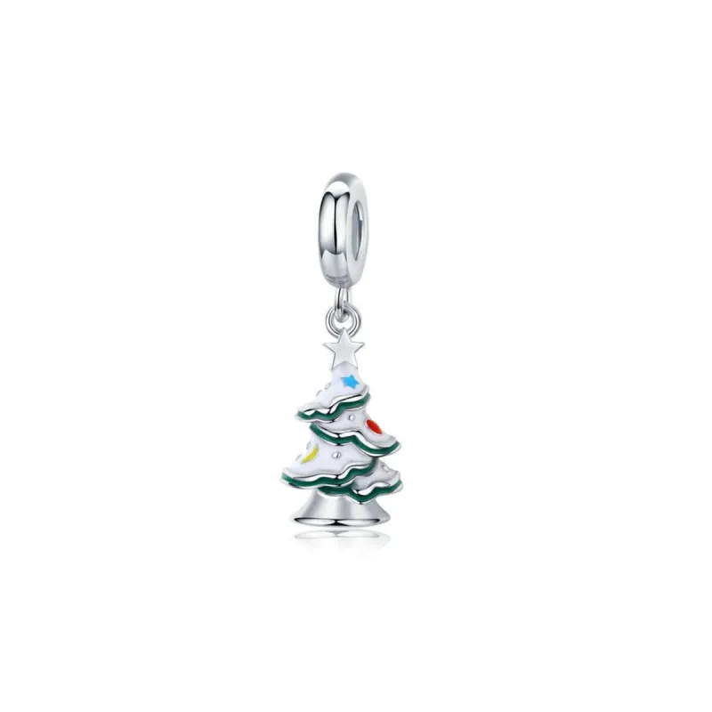 Sterling Silver Snow-Covered Christmas Tree Charm sold by Zulily