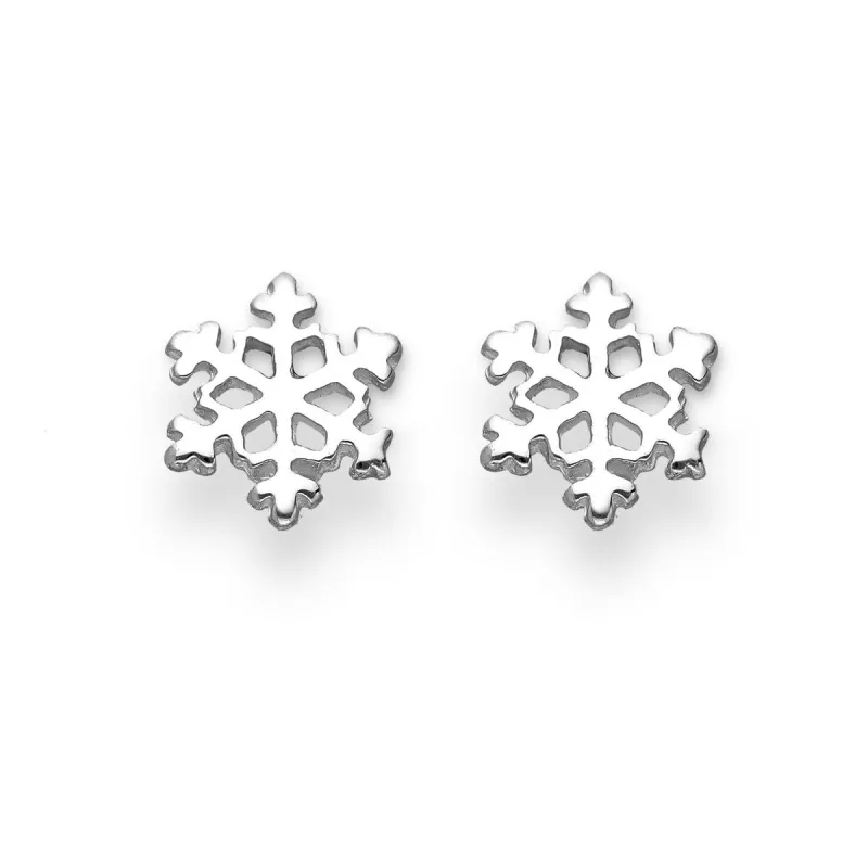 Sterling Silver Snowflake Stud Earring sold by Zulily