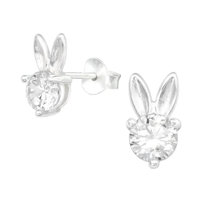 Sterling Silver Cubic Zirconia Bunny Stud Earrings sold by Zulily