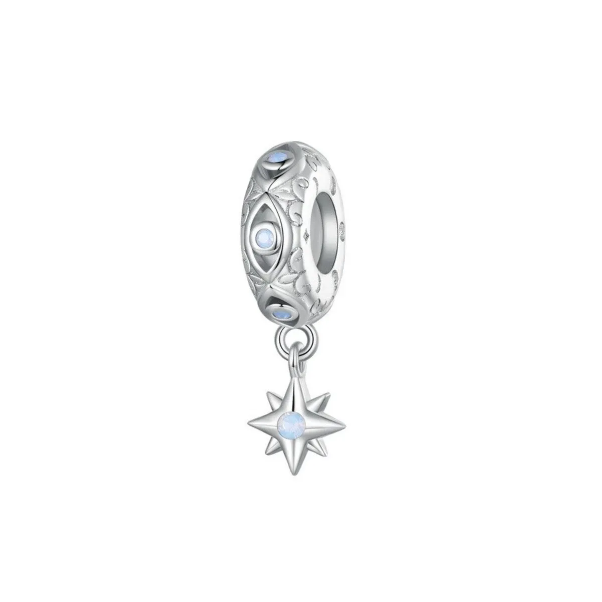 Cubic Zirconia & Sterling SIlver Star Stopper Charm sold by Zulily