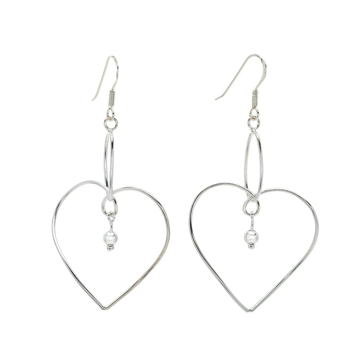 Sterling Silver Open Heart Drop Earrings sold by Zulily