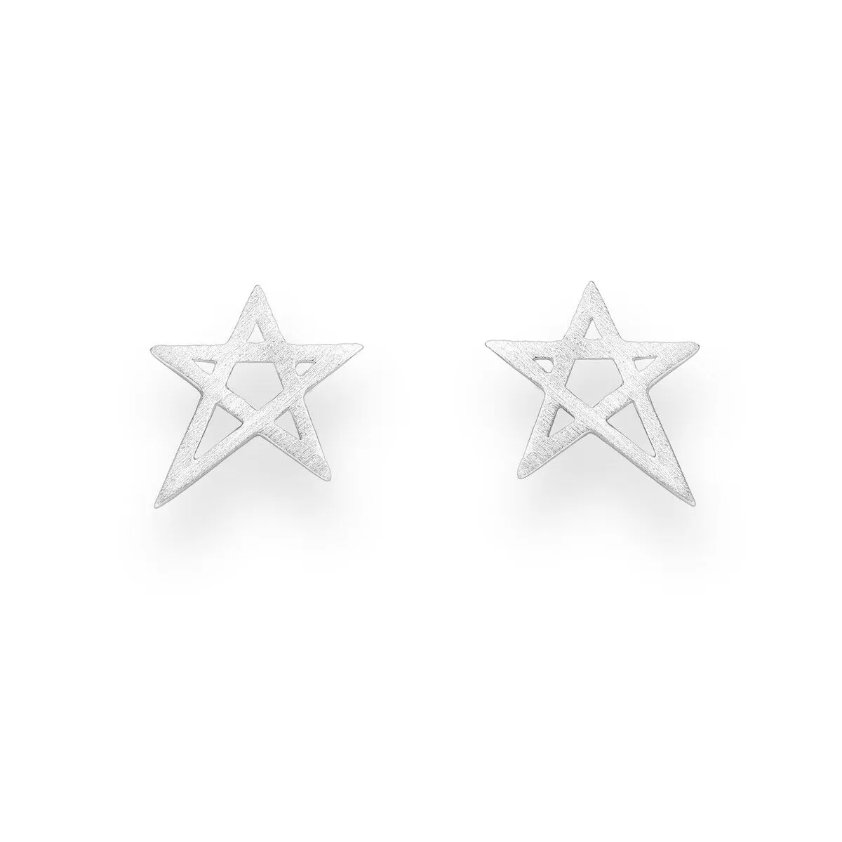 Sterling Silver Open Star Stud Earrings sold by Zulily