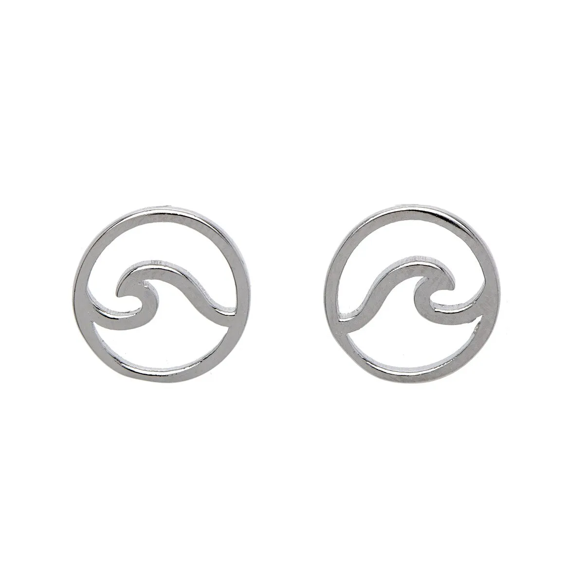 Sterling Silver Circular Wave Stud Earrings sold by Zulily