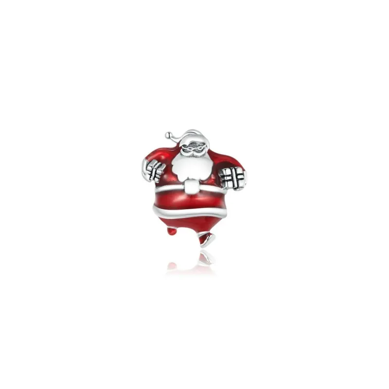 Sterling Silver Happy Santa Charm made by Zulily