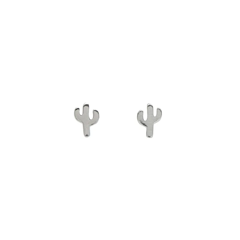 Sterling Silver Dainty Cactus Stud Earrings sold by Zulily
