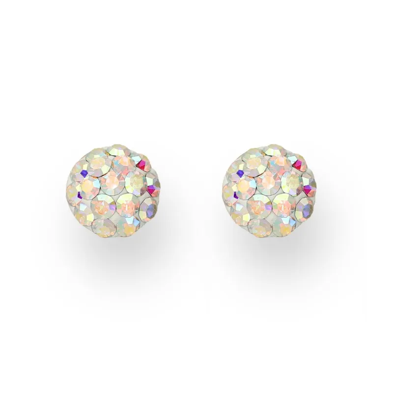 Sterling Silver Multi Cubic Zirconia Pave Circular Stud Earrings sold by Zulily