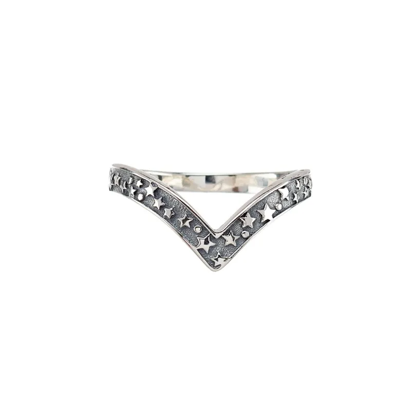 Sterling Silver Celestial V-Shape Ring sold by Zulily