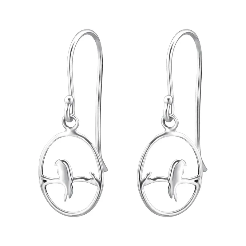 Sterling Silver Bird & Branch Drop Earrings sold by Zulily