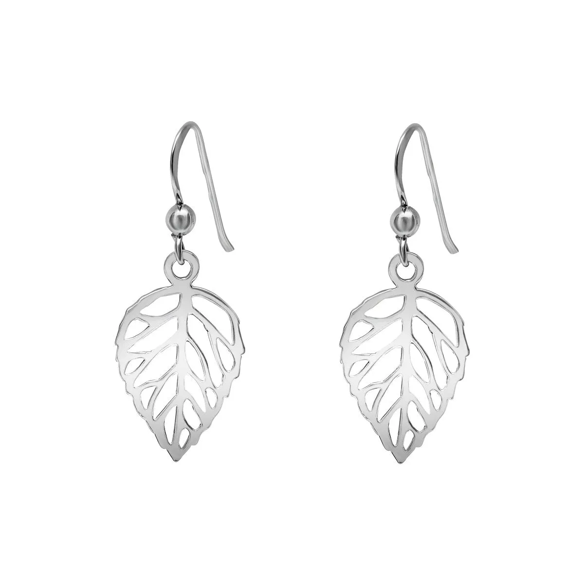 Sterling Silver Openwork Leaf Drop Earrings sold by Zulily