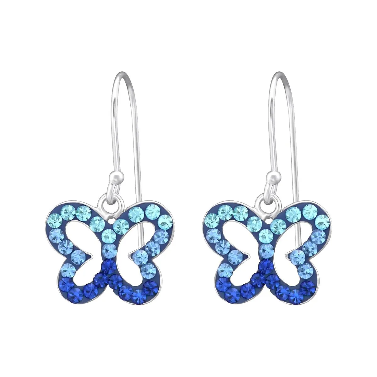 Sterling Silver & Cubic Zirconia Blue Butterfly Drop Earrings sold by Zulily