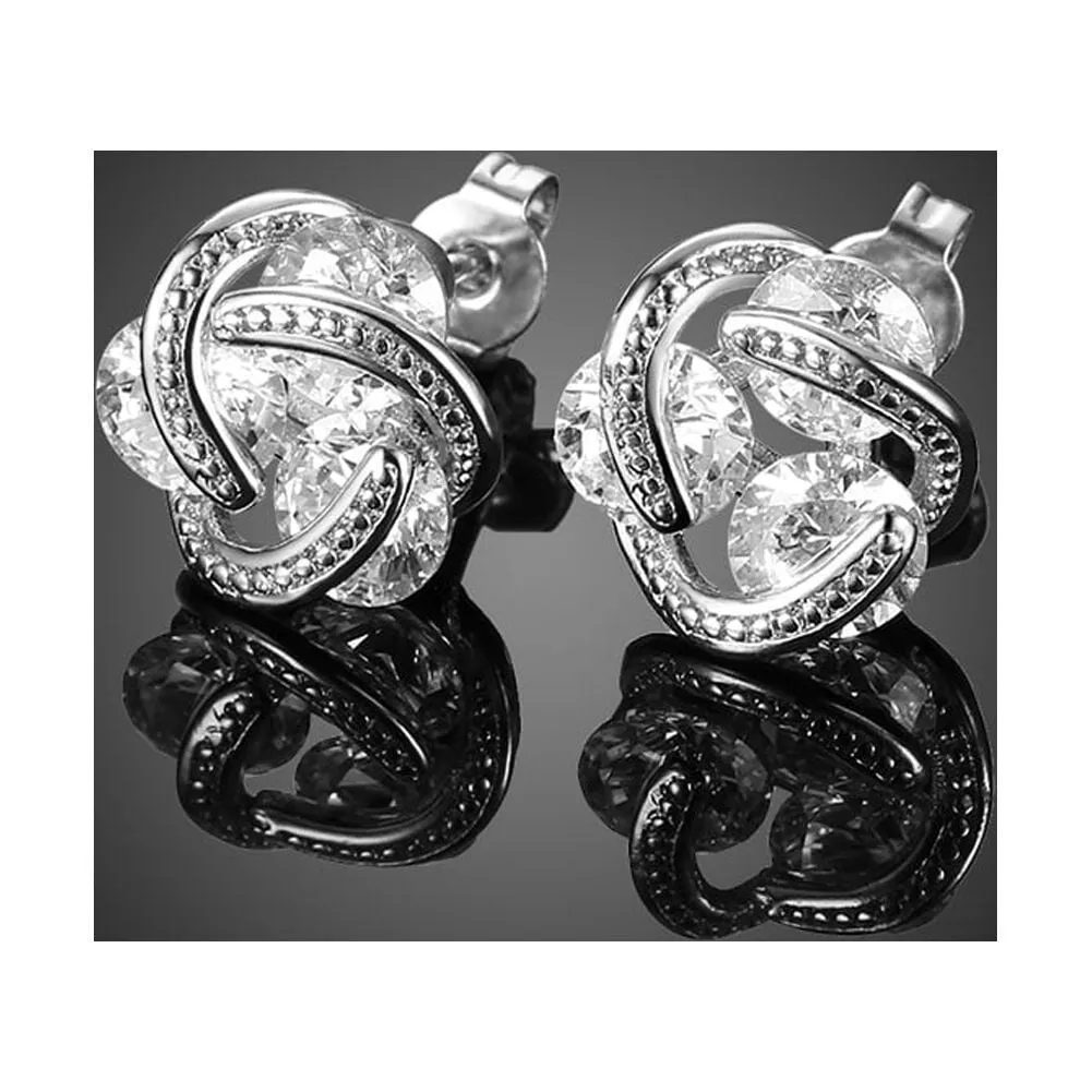 Sterling Silver Floating Stones Caged Earrings with Crystals from Swarovski sold by Zulily product image thumbnail 5