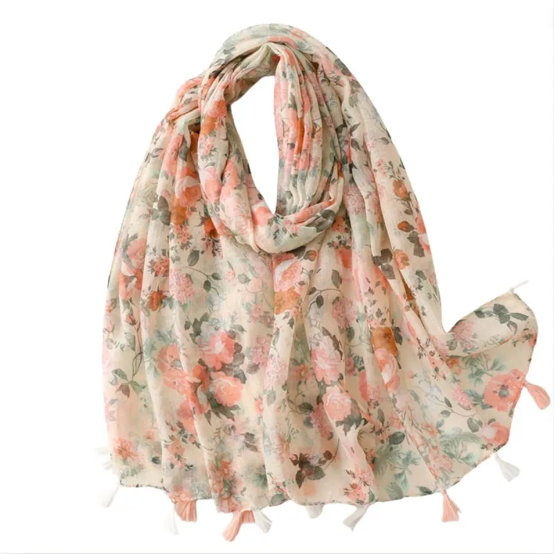 Delicate Pink Roses Scarf sold by Zulily