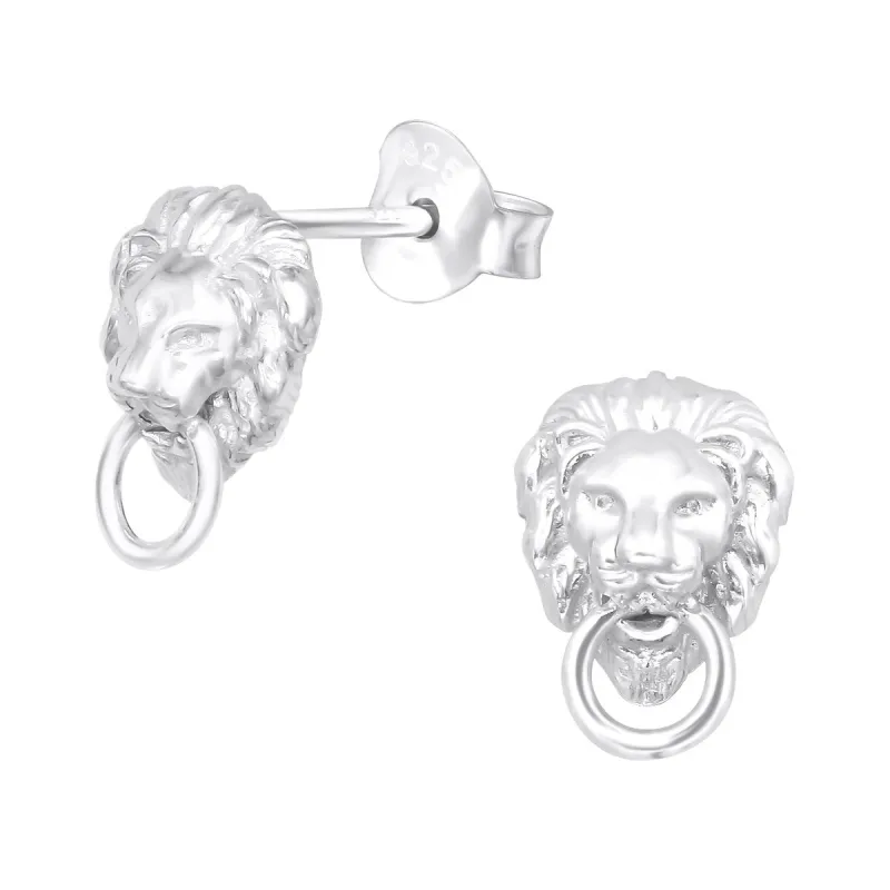 Sterling Silver Lion Stud Earrings sold by Zulily
