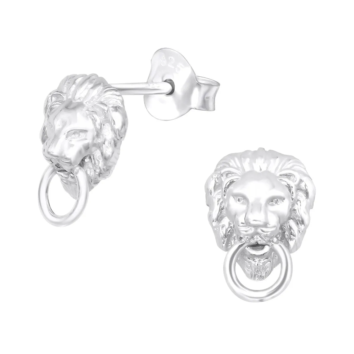 Sterling Silver Lion Stud Earrings sold by Zulily