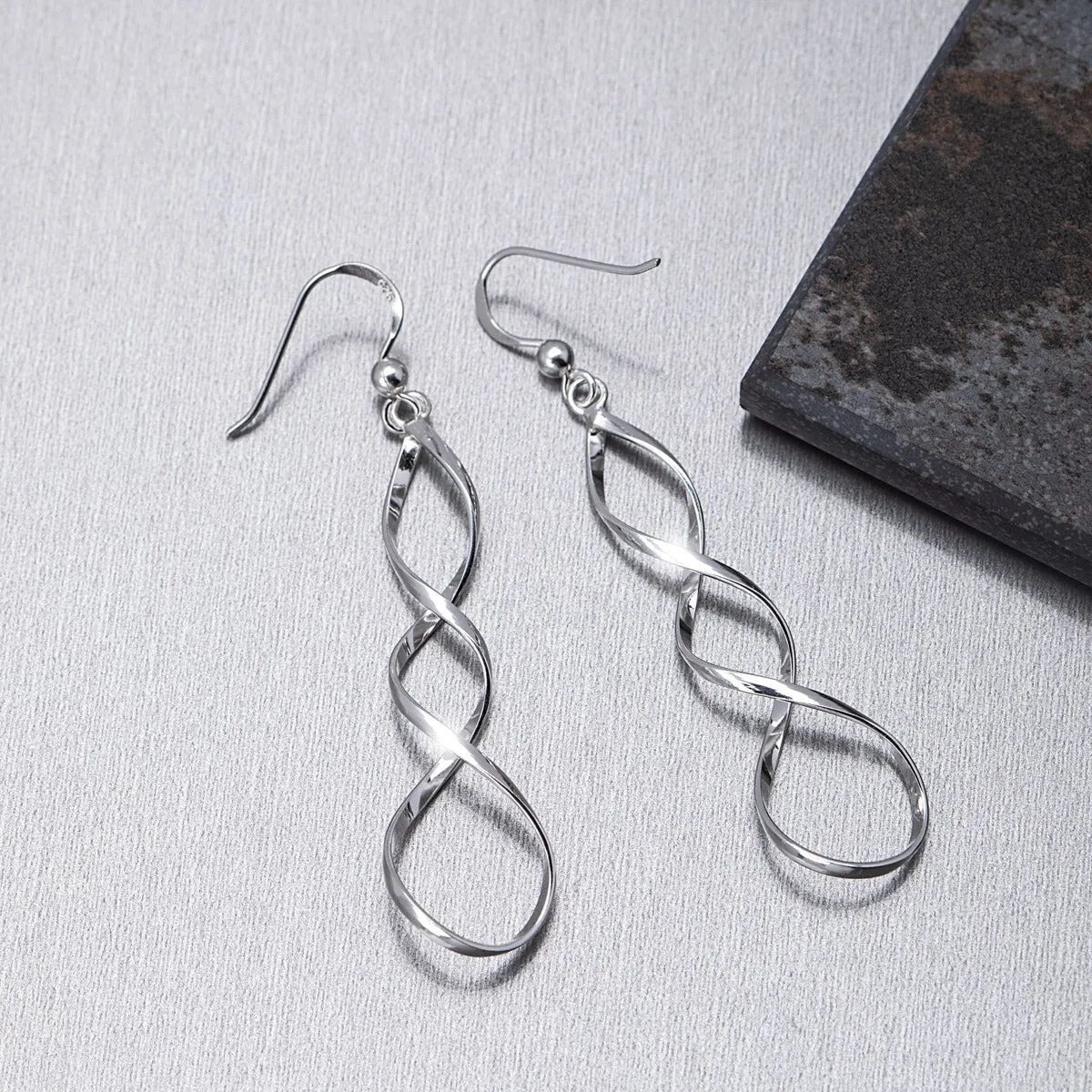 Sterling Silver Spiral Drop Earrings sold by Zulily
