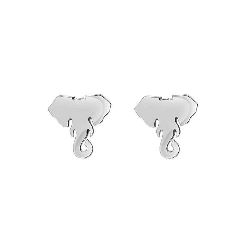 Sterling Silver Elephant Stud Earrings sold by Zulily