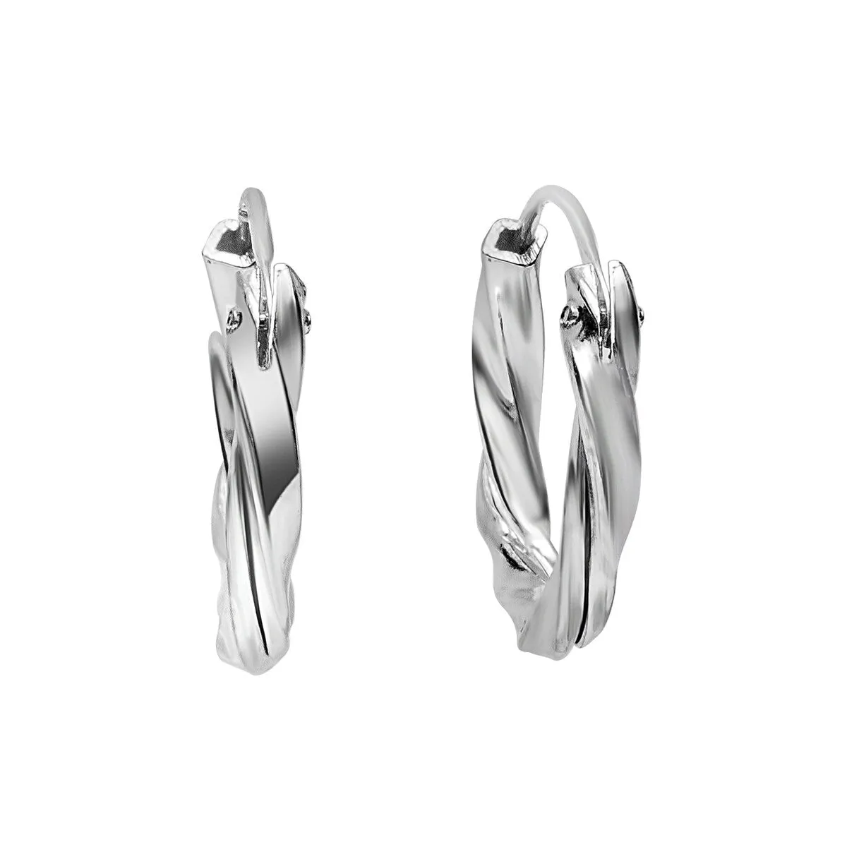 Sterling Silver Twisted Hoop Earrings sold by Zulily
