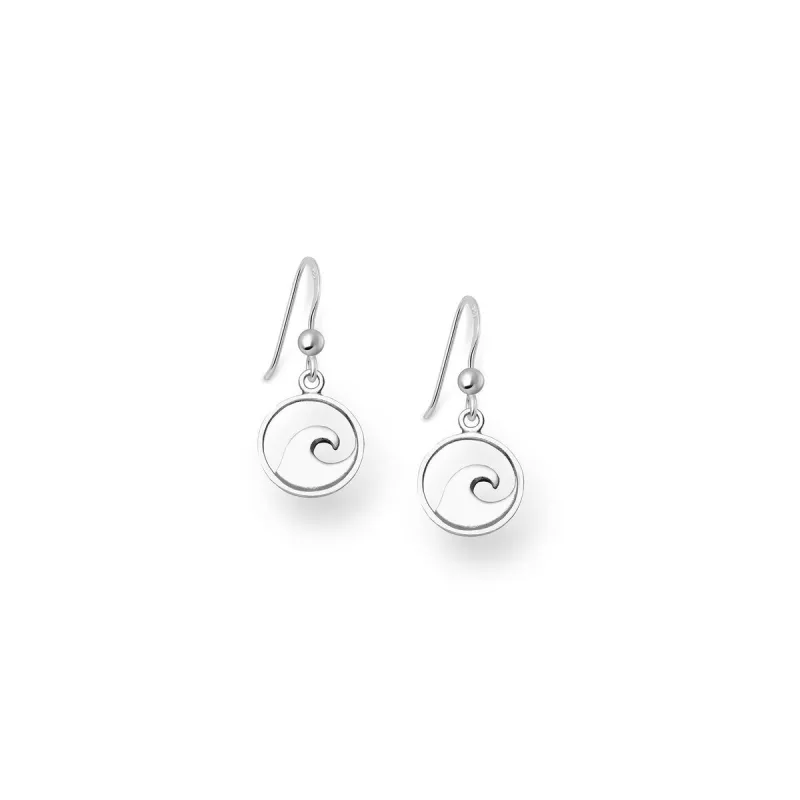 Sterling Silver Circular Wave Drop Earrings sold by Zulily