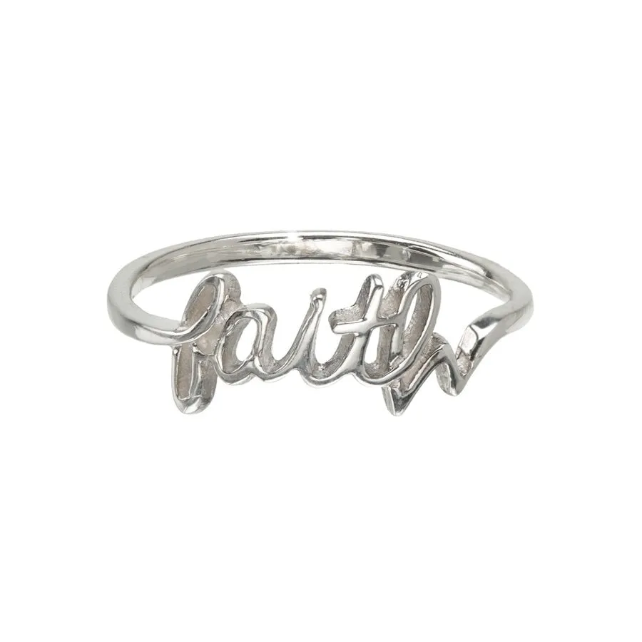 Sterling Silver Faith Ring sold by Zulily